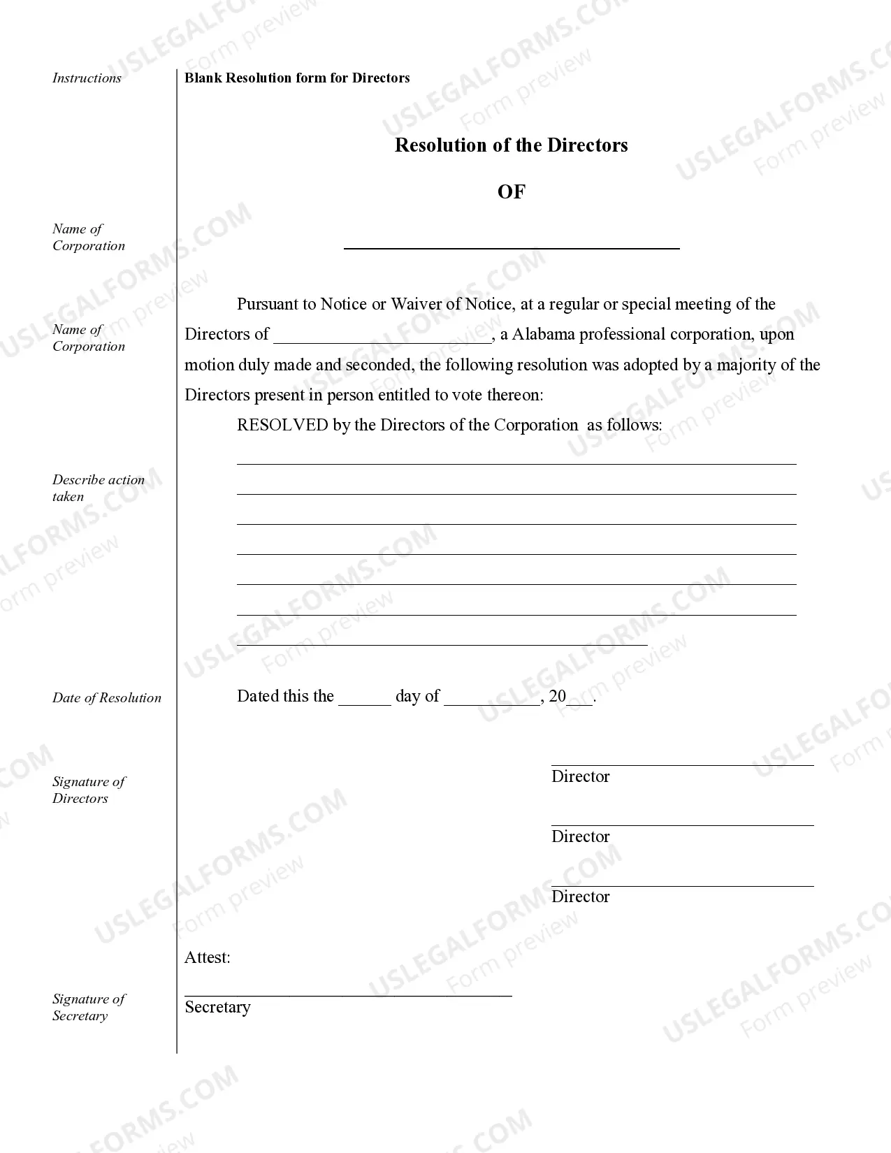 Preview Sample Corporate Records for an Arkansas Professional Corporation