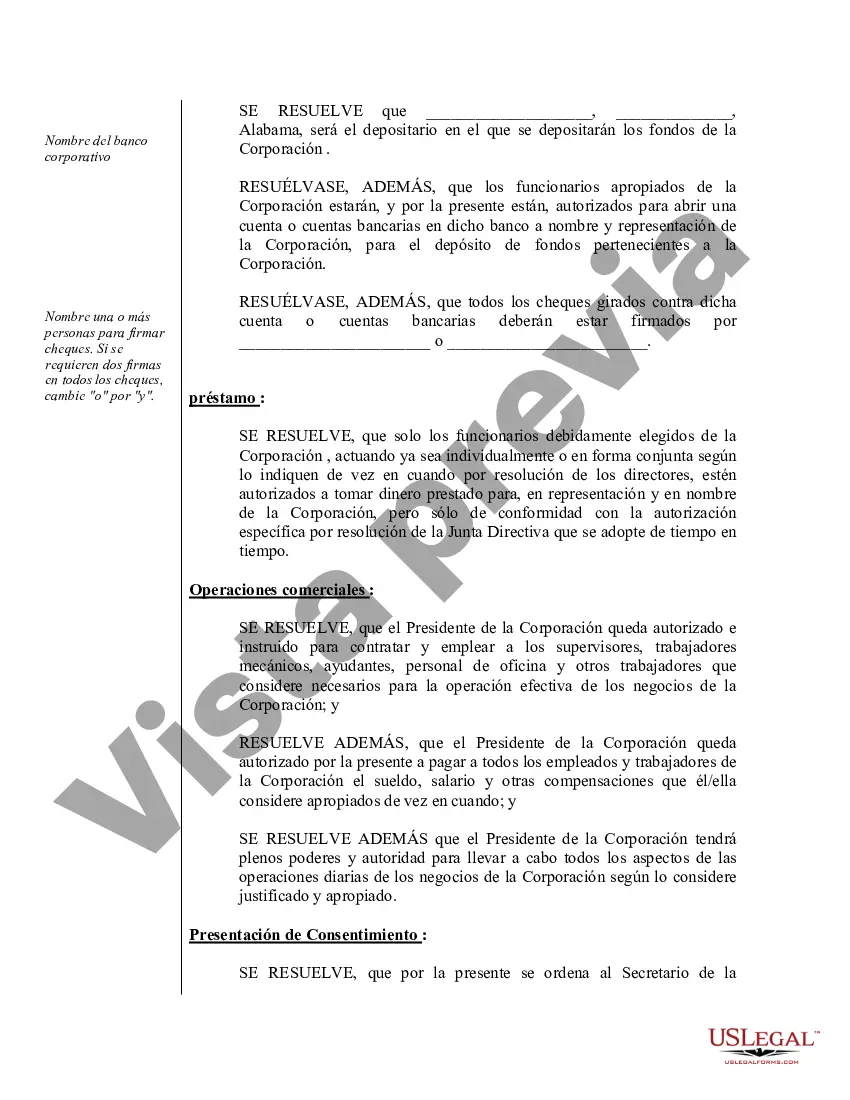 Preview Ejemplo de actas de organización para una corporación profesional de Alabama