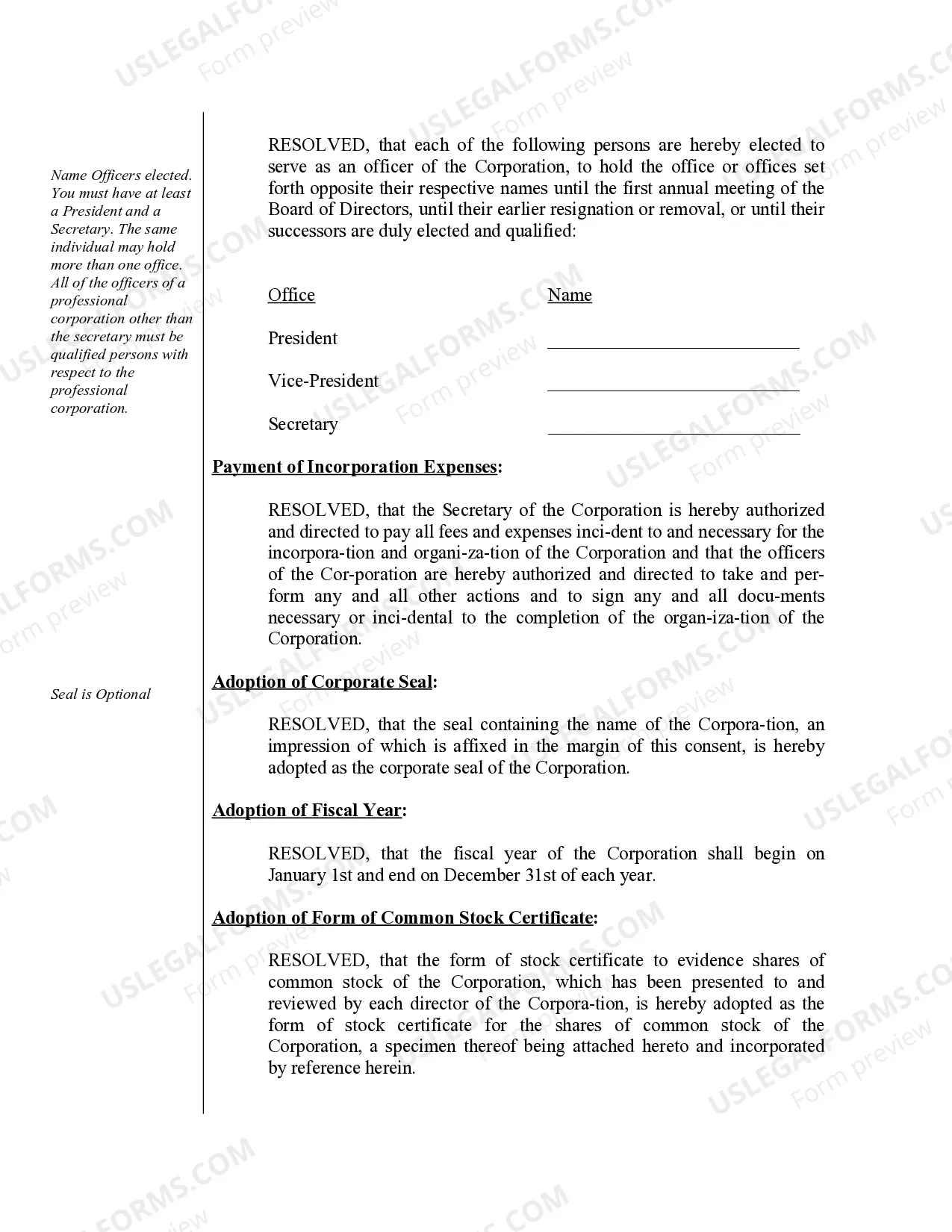 Preview Sample Organizational Minutes for an Alabama Professional Corporation