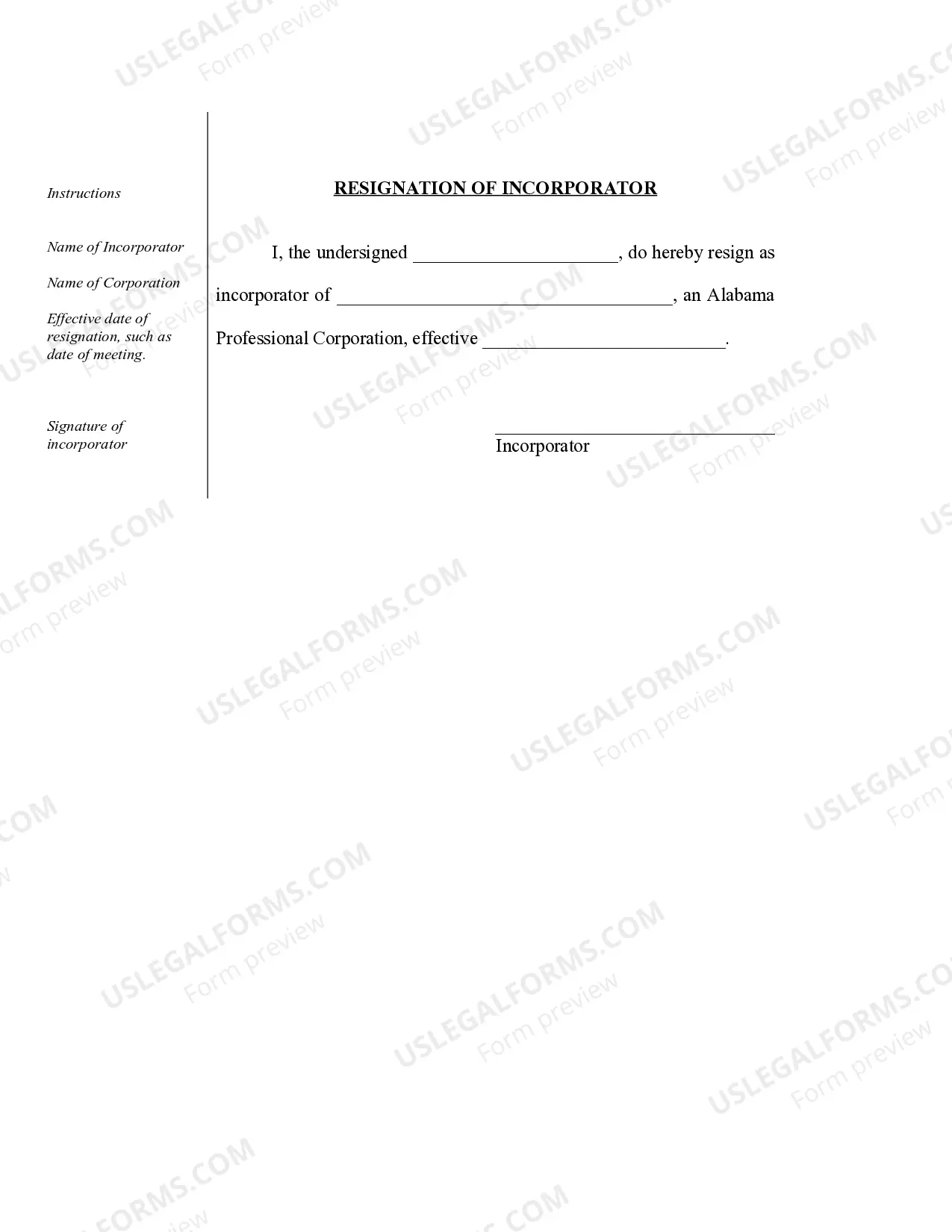 Preview Sample Organizational Minutes for an Alabama Professional Corporation