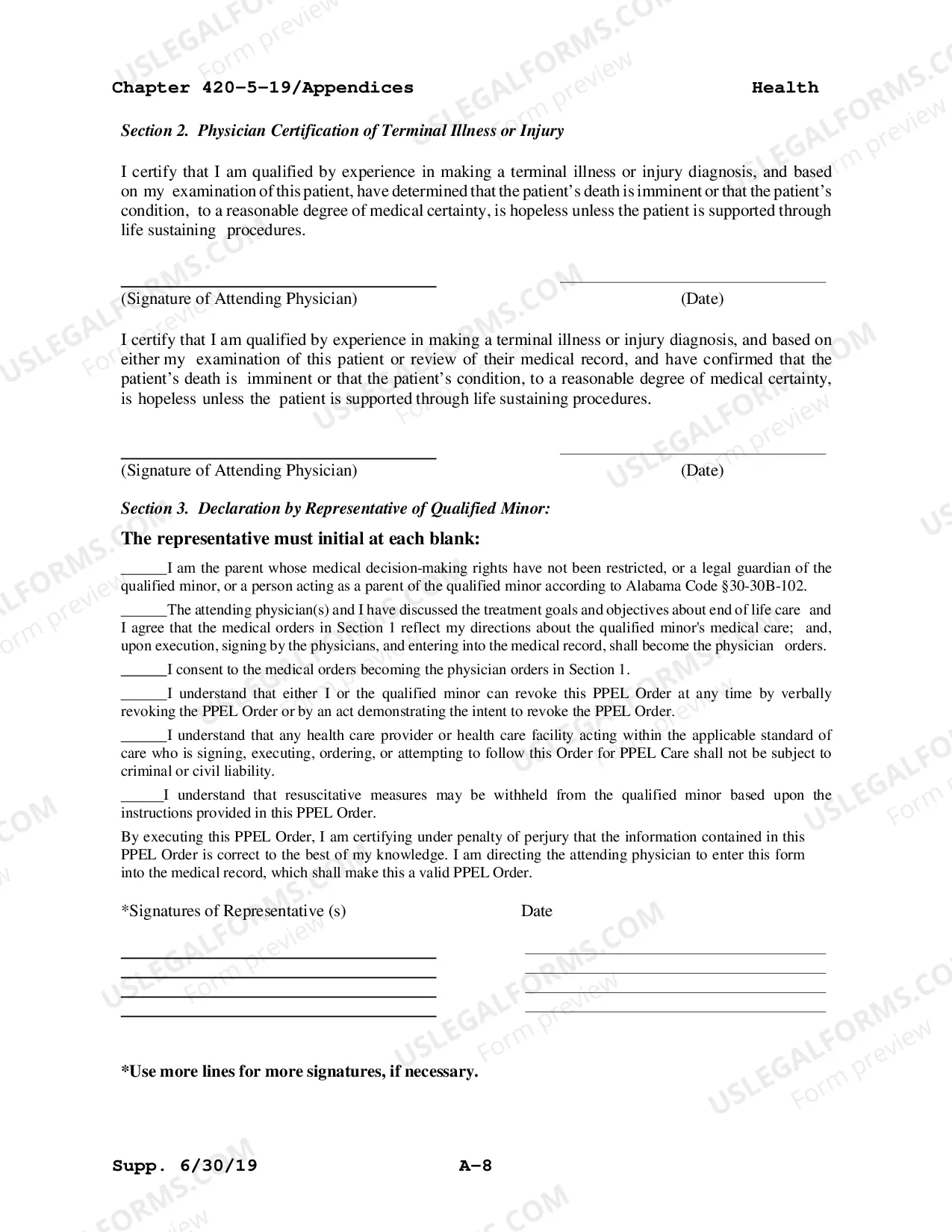 Preview Alabama Order for Pediatric Palliative and End of Life Care