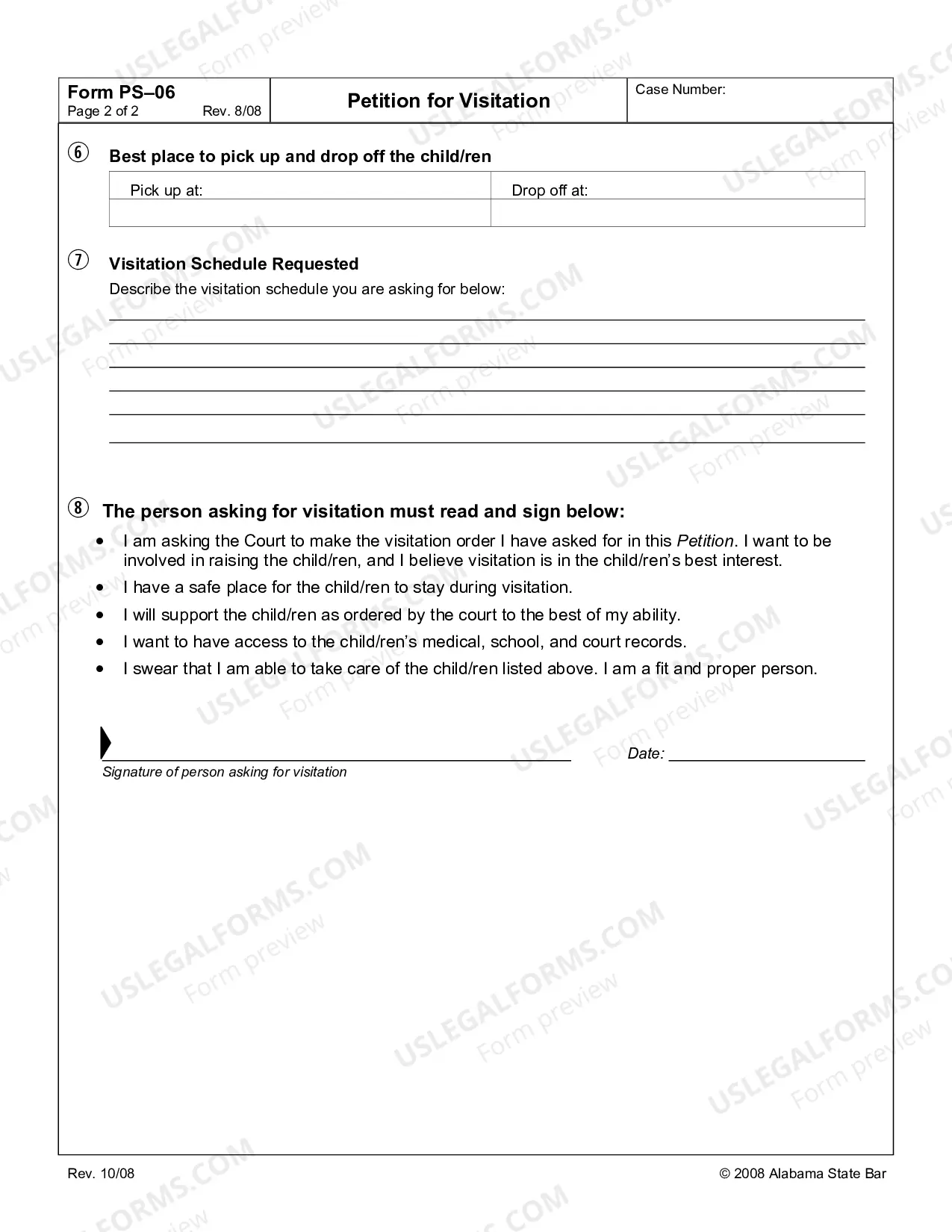 Preview Petition for Visitation