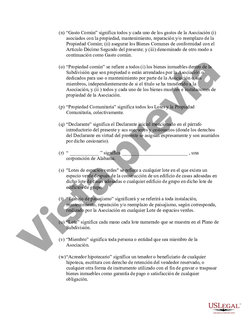 Preview Declaración modificada y reformulada de condiciones, convenios y restricciones de subdivisión