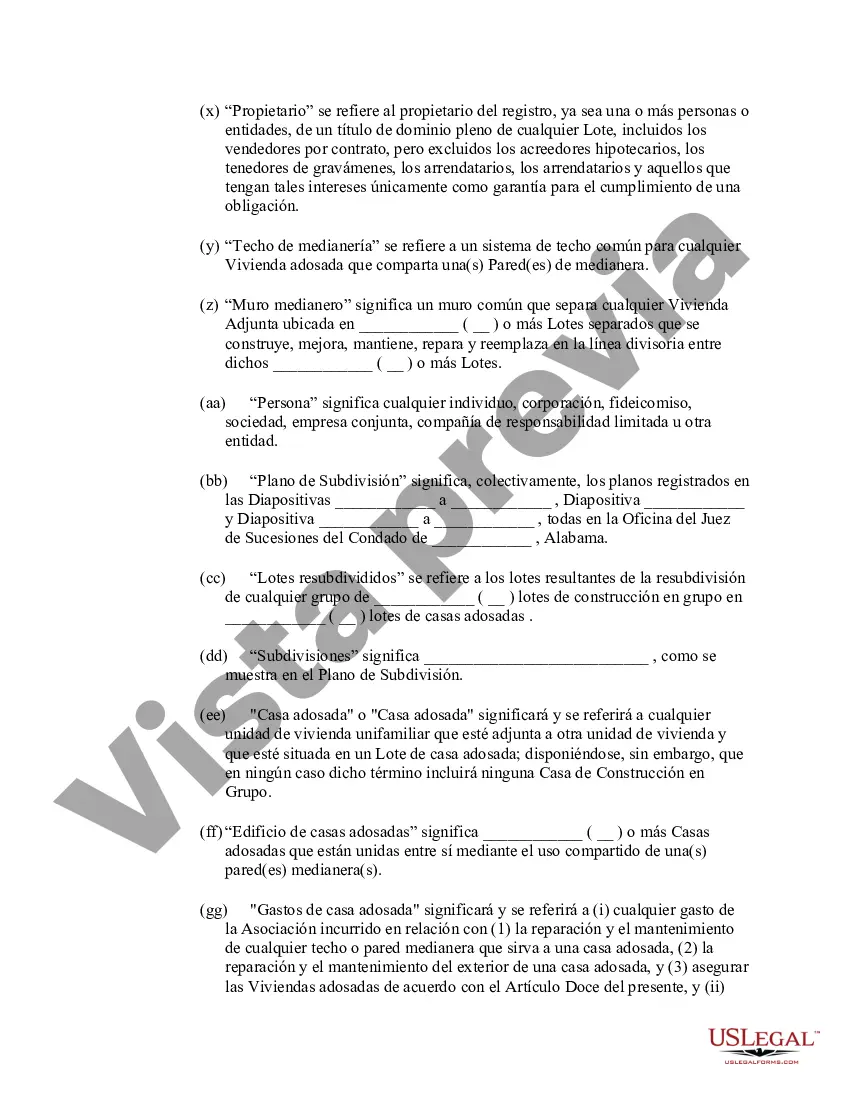 Preview Declaración modificada y reformulada de condiciones, convenios y restricciones de subdivisión