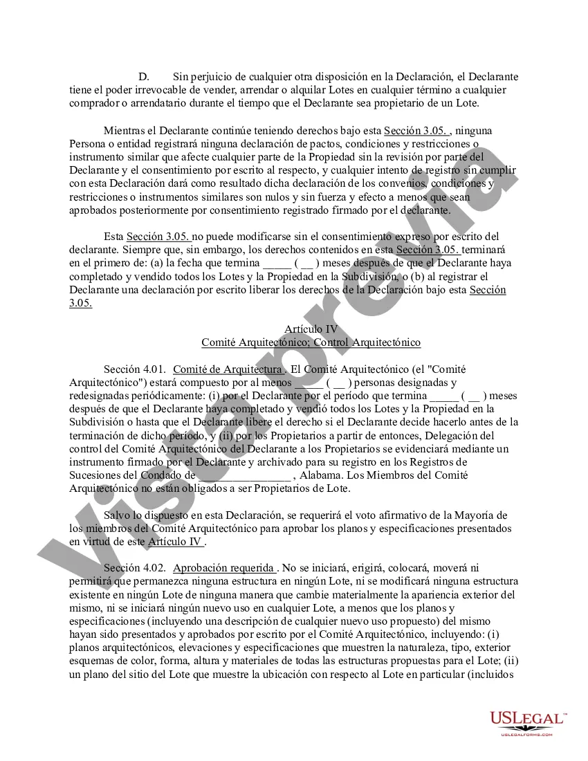 Preview Declaración de Convenios, Condiciones y Restricciones para una Subdivisión