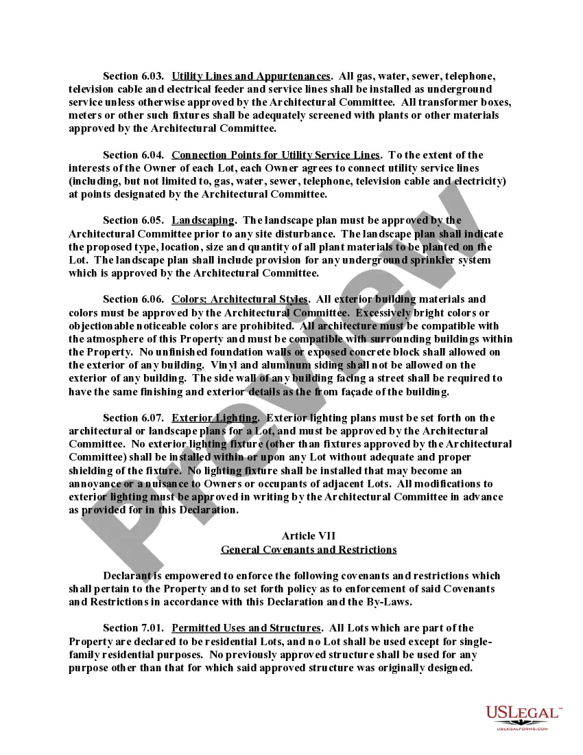 Get Declaration of Covenants, Conditions and Restrictions for a Subdivision Preview Declaration of Covenants, Conditions and Restrictions for a Subdivision