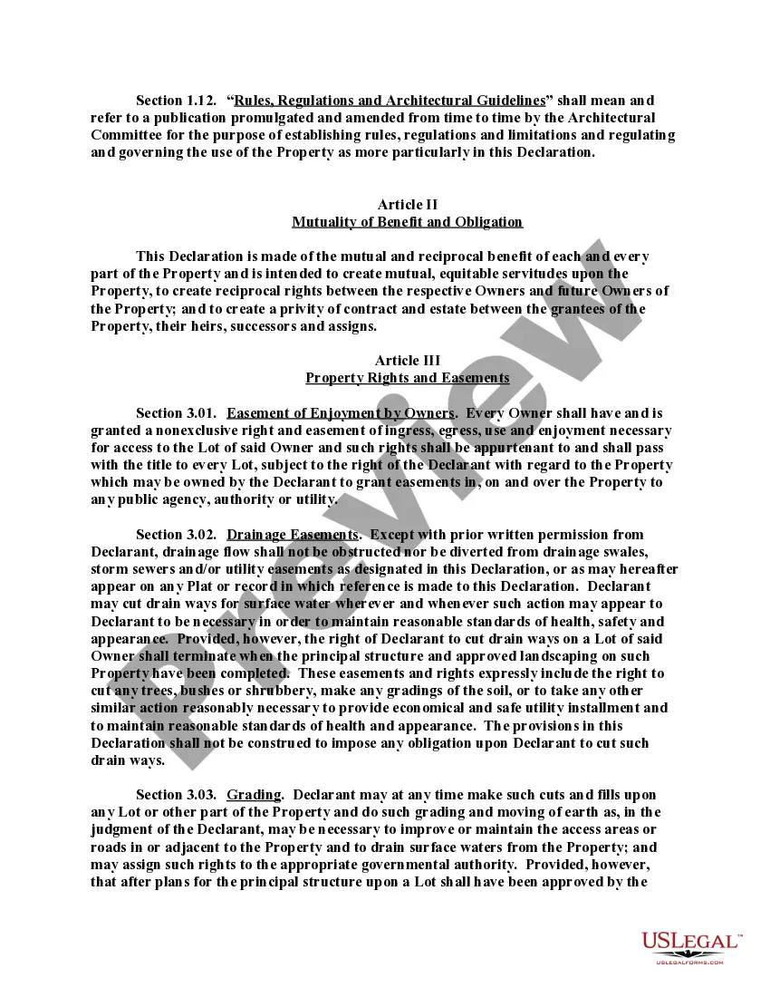 Get Declaration of Covenants, Conditions and Restrictions for a Subdivision Preview Declaration of Covenants, Conditions and Restrictions for a Subdivision