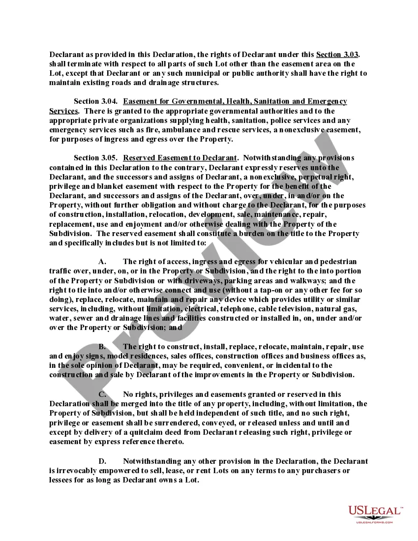 Get Declaration of Covenants, Conditions and Restrictions for a Subdivision Preview Declaration of Covenants, Conditions and Restrictions for a Subdivision