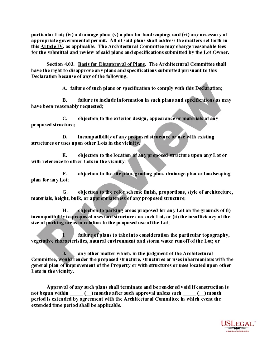 Get Declaration of Covenants, Conditions and Restrictions for a Subdivision Preview Declaration of Covenants, Conditions and Restrictions for a Subdivision