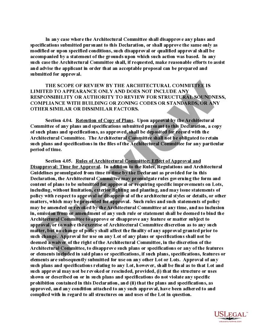 Get Declaration of Covenants, Conditions and Restrictions for a Subdivision Preview Declaration of Covenants, Conditions and Restrictions for a Subdivision