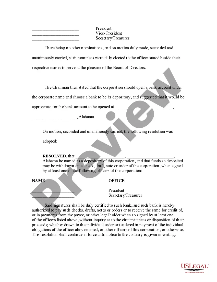 Preview Minutes of the Organizational Meeting of the Incorporations and Directors of a Nonprofit Corporation