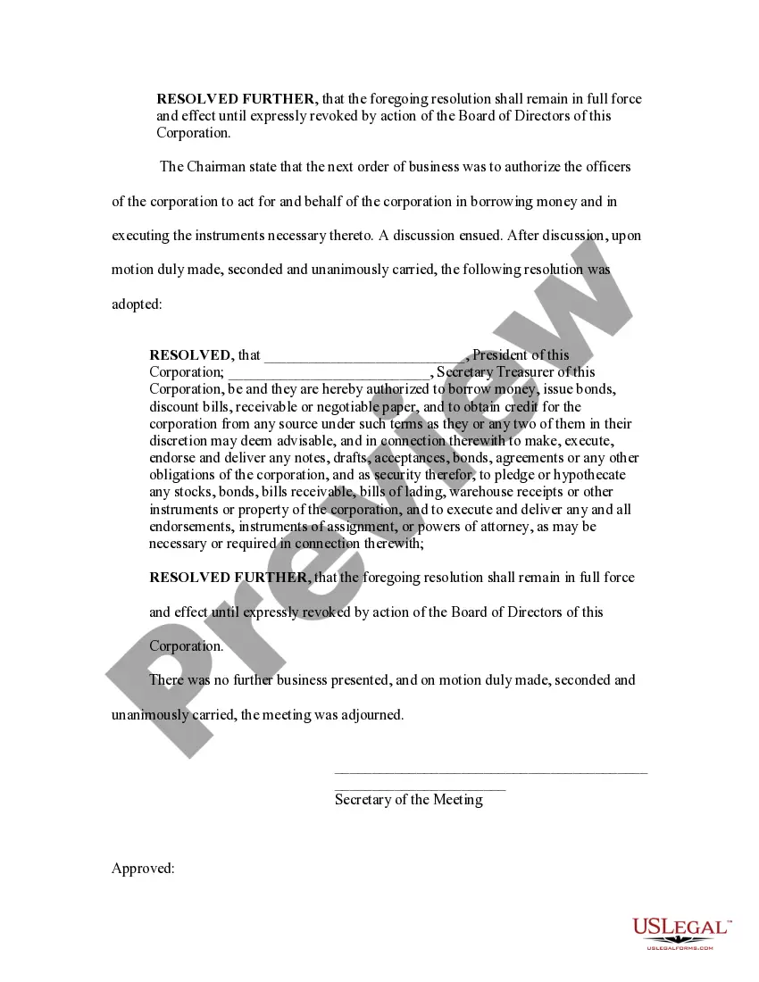 Preview Minutes of the Organizational Meeting of the Incorporations and Directors of a Nonprofit Corporation