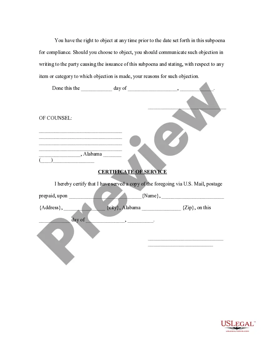 Get Civil Subpoena for Production Under Rule 34(b)(2) Preview Civil Subpoena for Production Under Rule 34(b)(2)