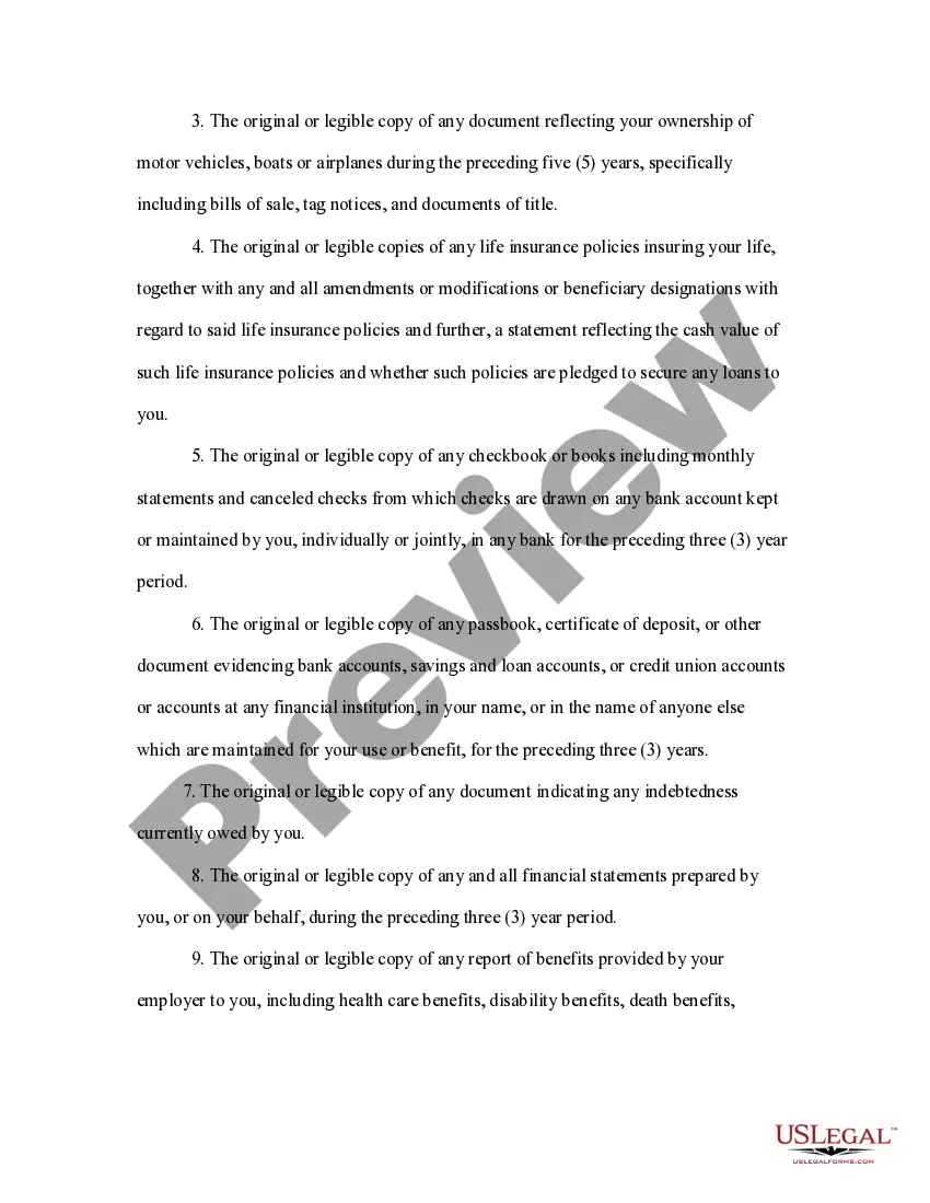 Preview Request for Production