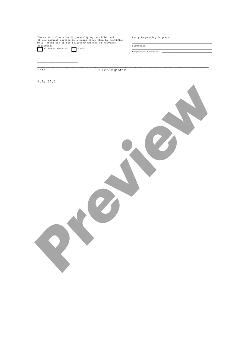 Preview Subpoena Request Form