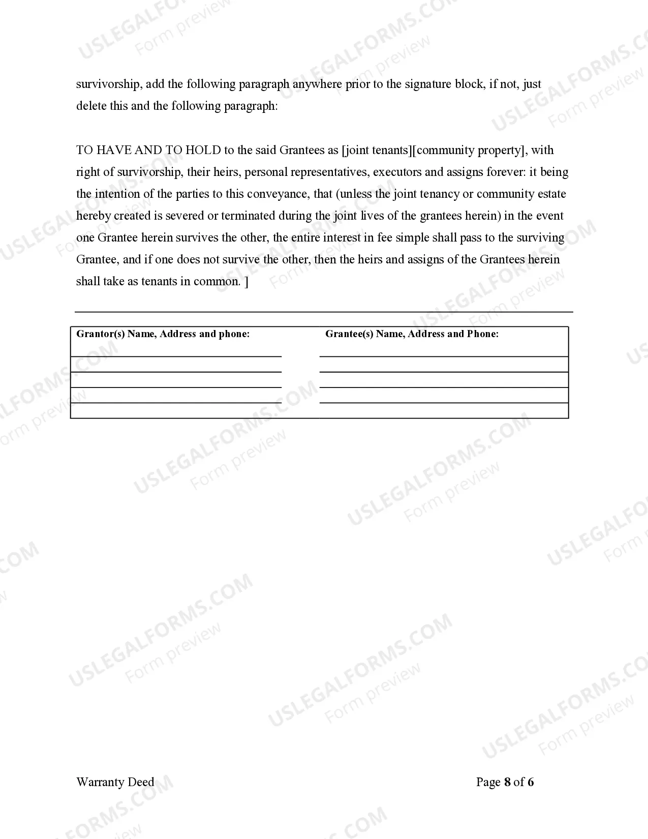 Preview Warranty Deed from Limited Partnership or LLC is the Grantor, or Grantee