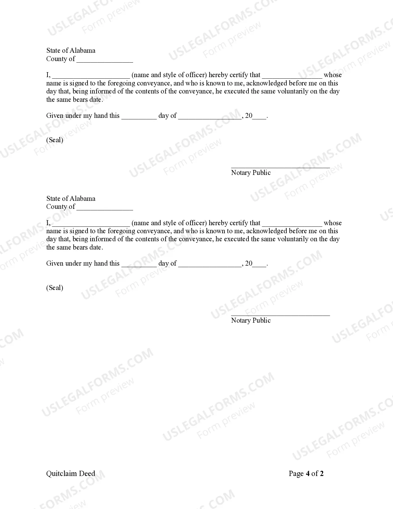 Preview Quitclaim Deed from Husband and Wife to Two Individuals as Joint Tenants