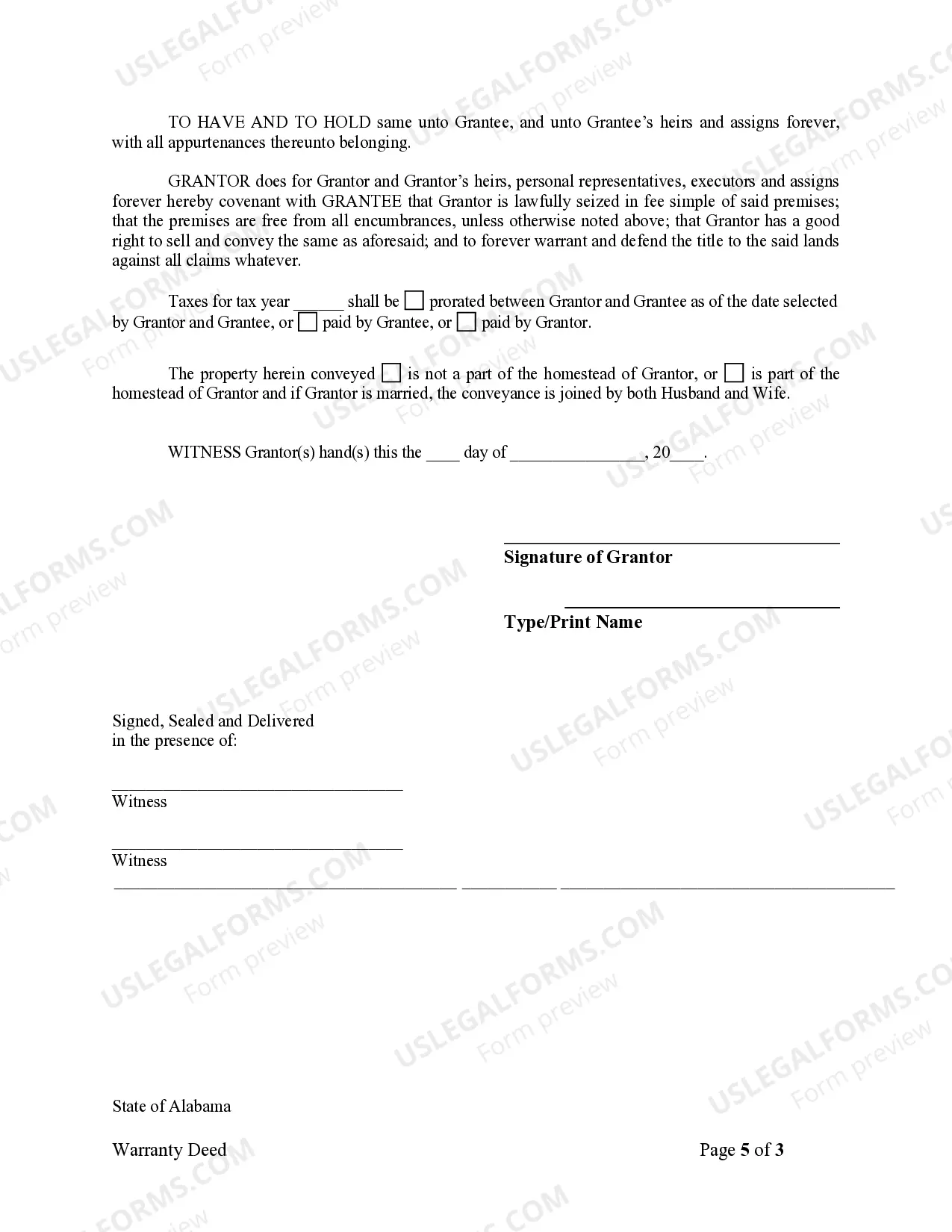 Preview Warranty Deed from One Individual to Three Individuals as Joint Tenants