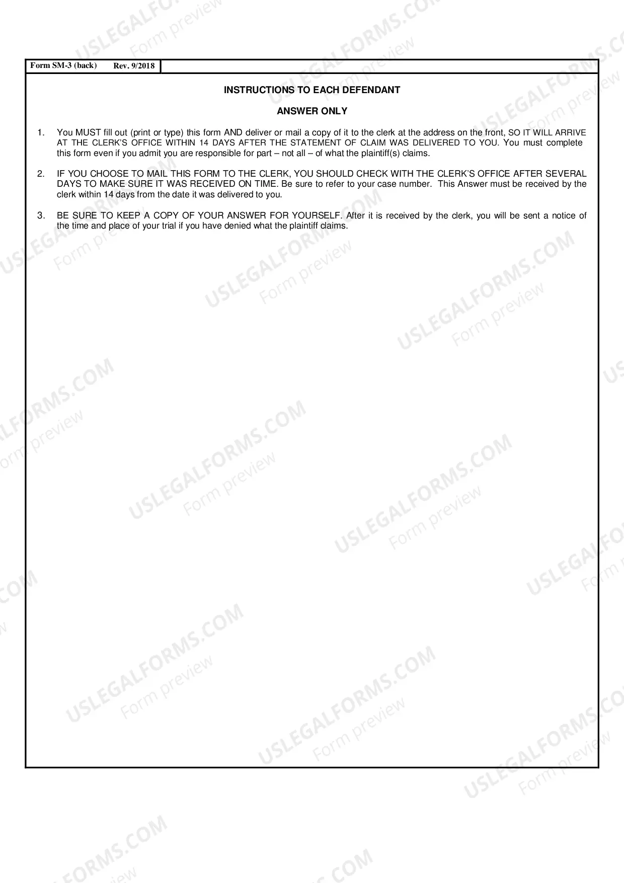 Preview Defendants Answer