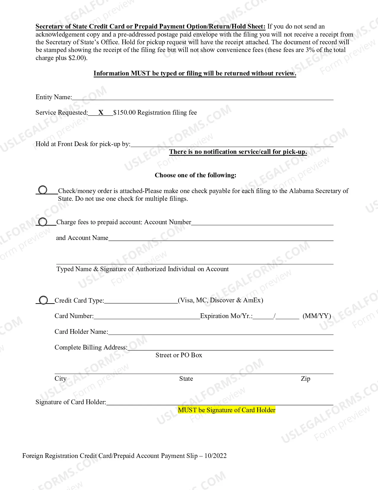 Preview Foreign Limited Partnership (LP) Certificate of Authority