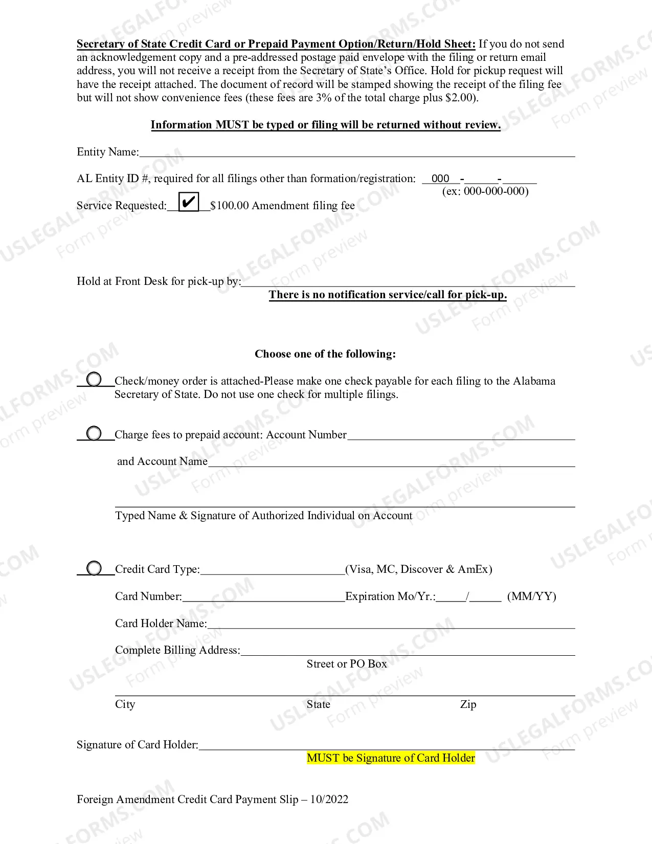 Preview Foreign Registered Limited Liability Partnership Amendment to Registration