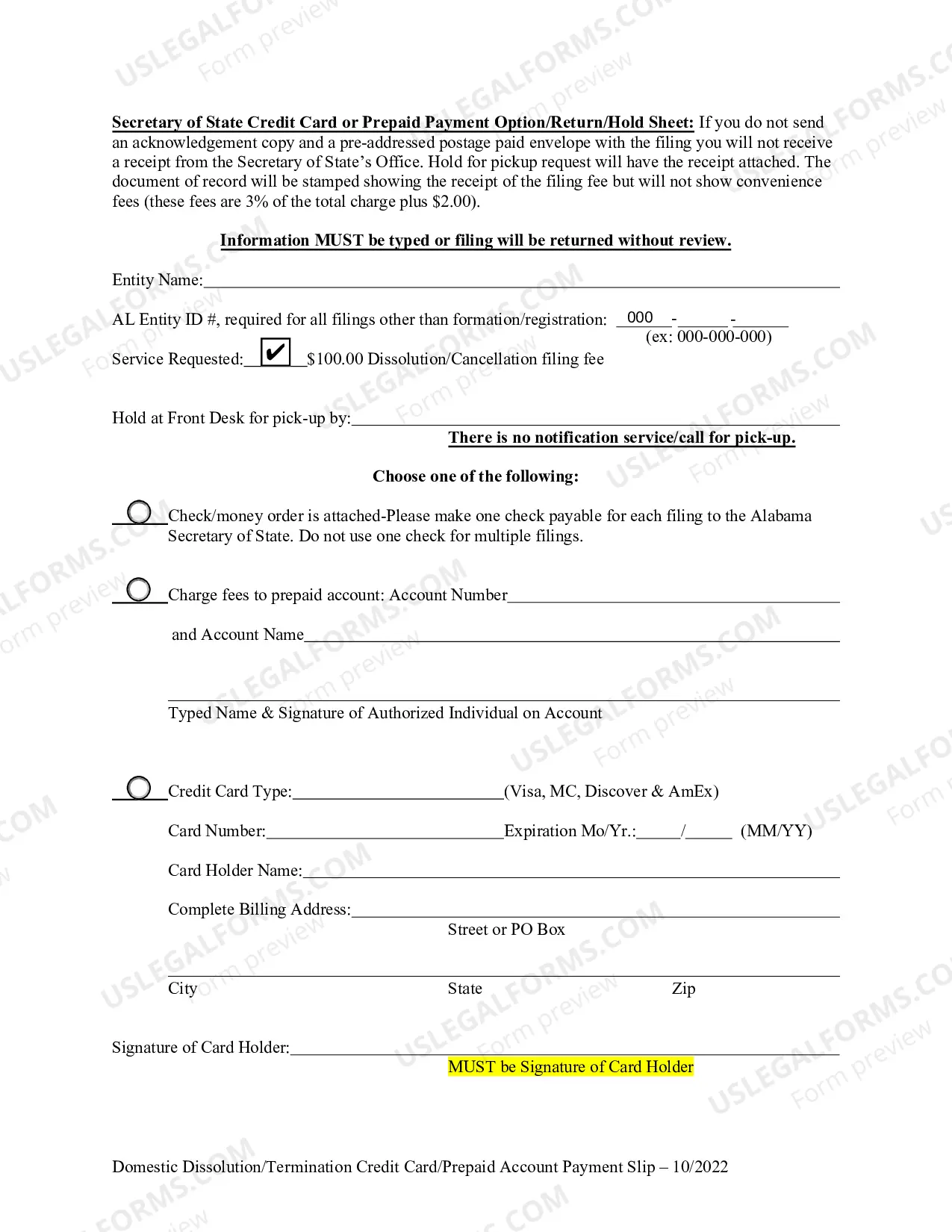 Preview Domestic LLC Articles of Dissolution
