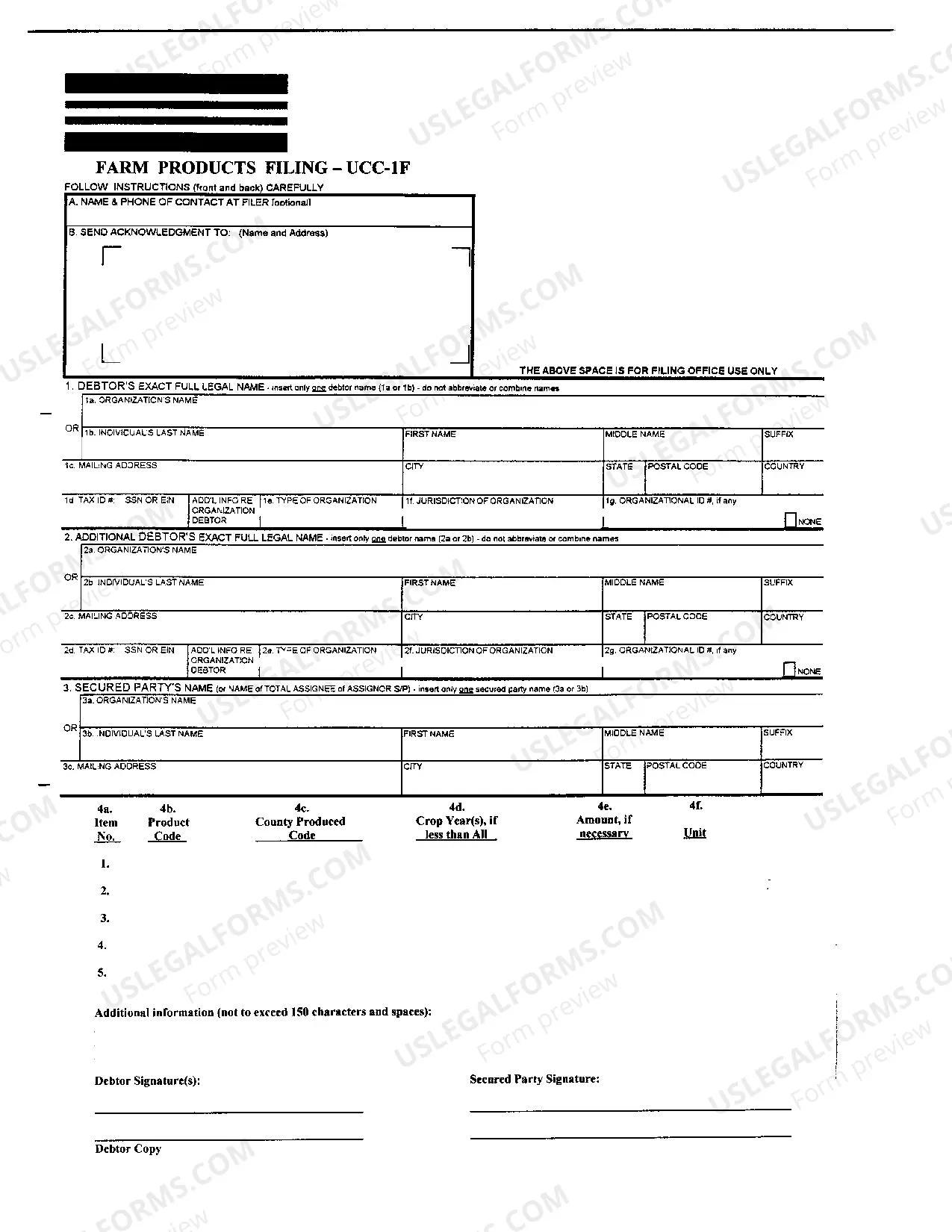 Preview Farm Products Filing