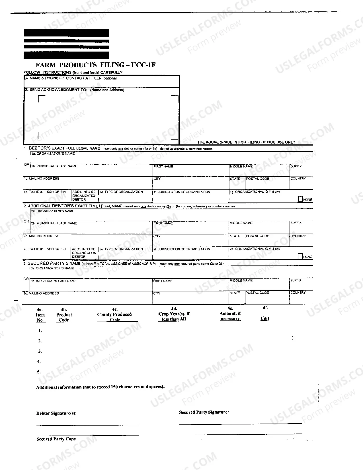 Preview Farm Products Filing