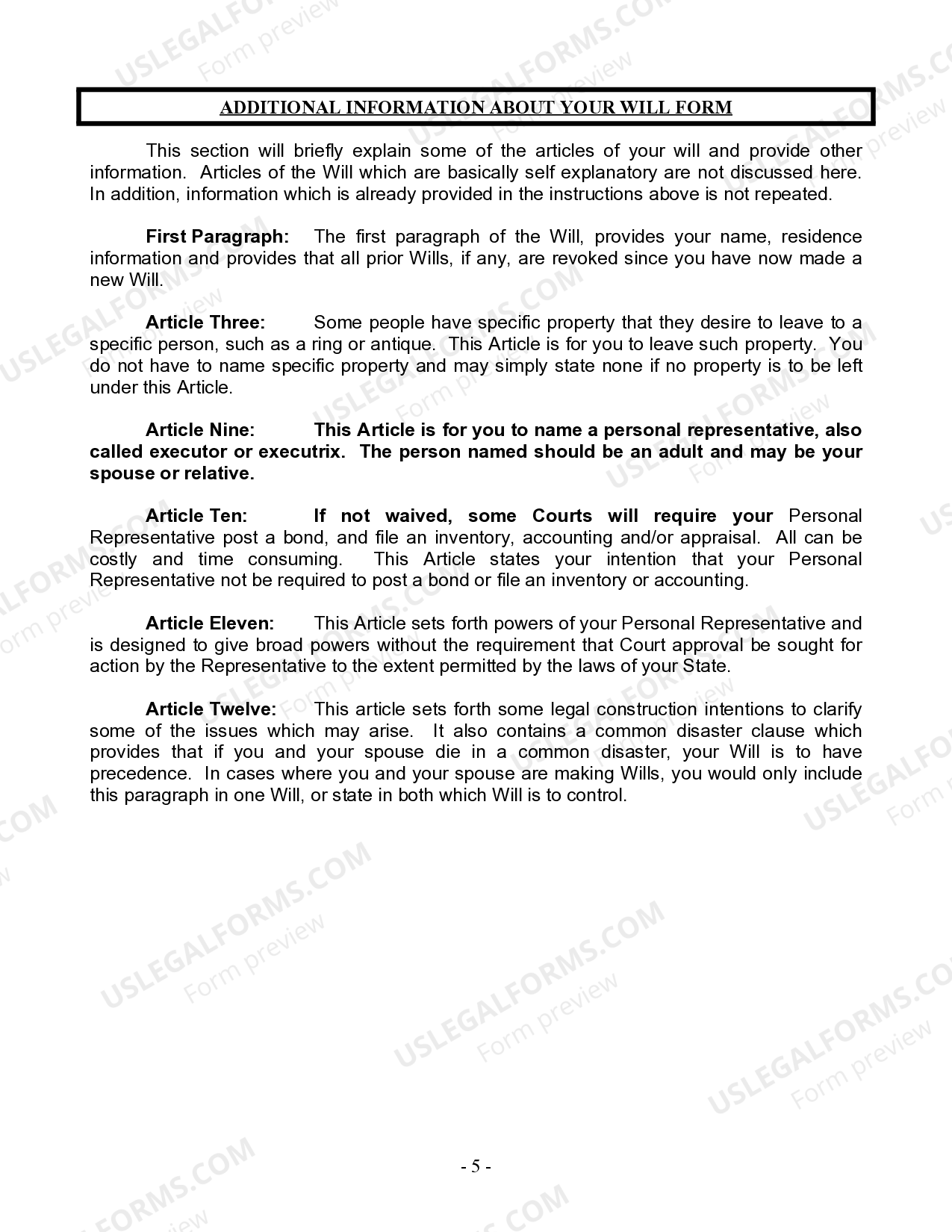 Alabama Legal Last Will and Testament Form for Single Person with Adult and Minor  Children | US Legal Forms