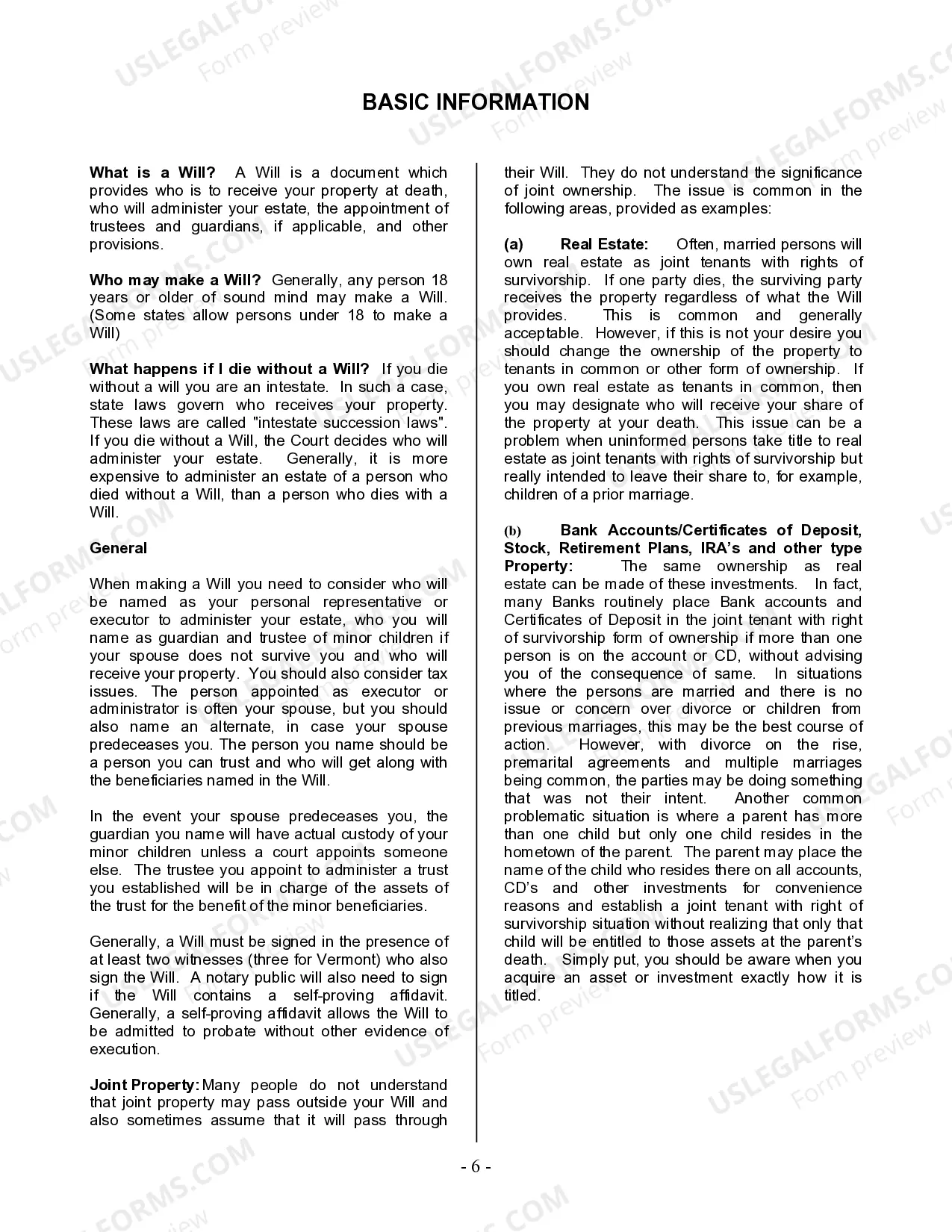 Preview Last Will and Testament for Divorced Person Not Remarried with No Children