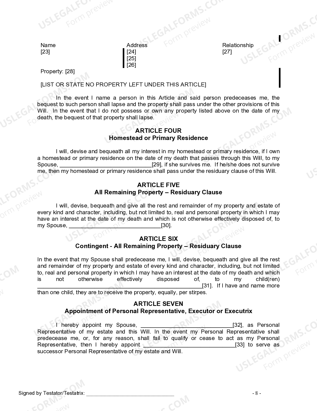 Alabama Mutual Wills Package with Last Wills and Testaments for Married