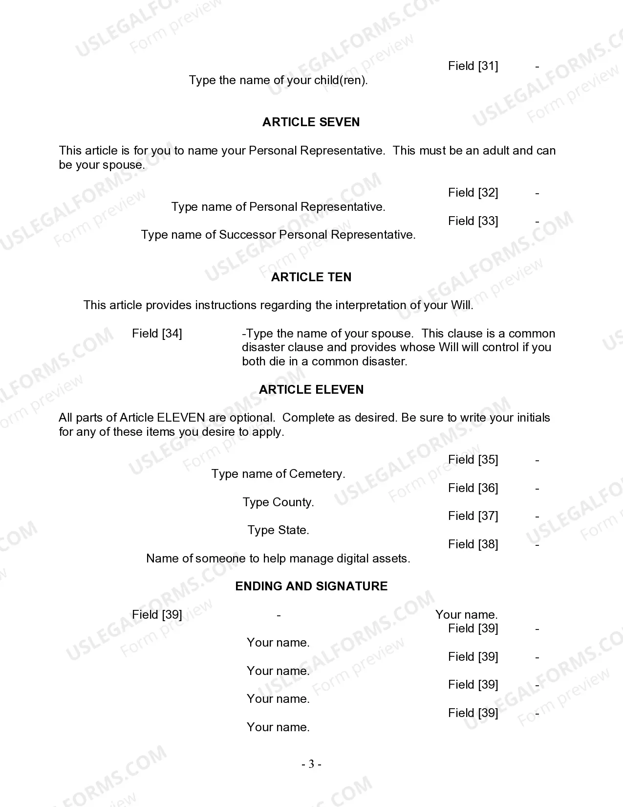 Preview Mutual Wills Package for Married Couple with Adult Children