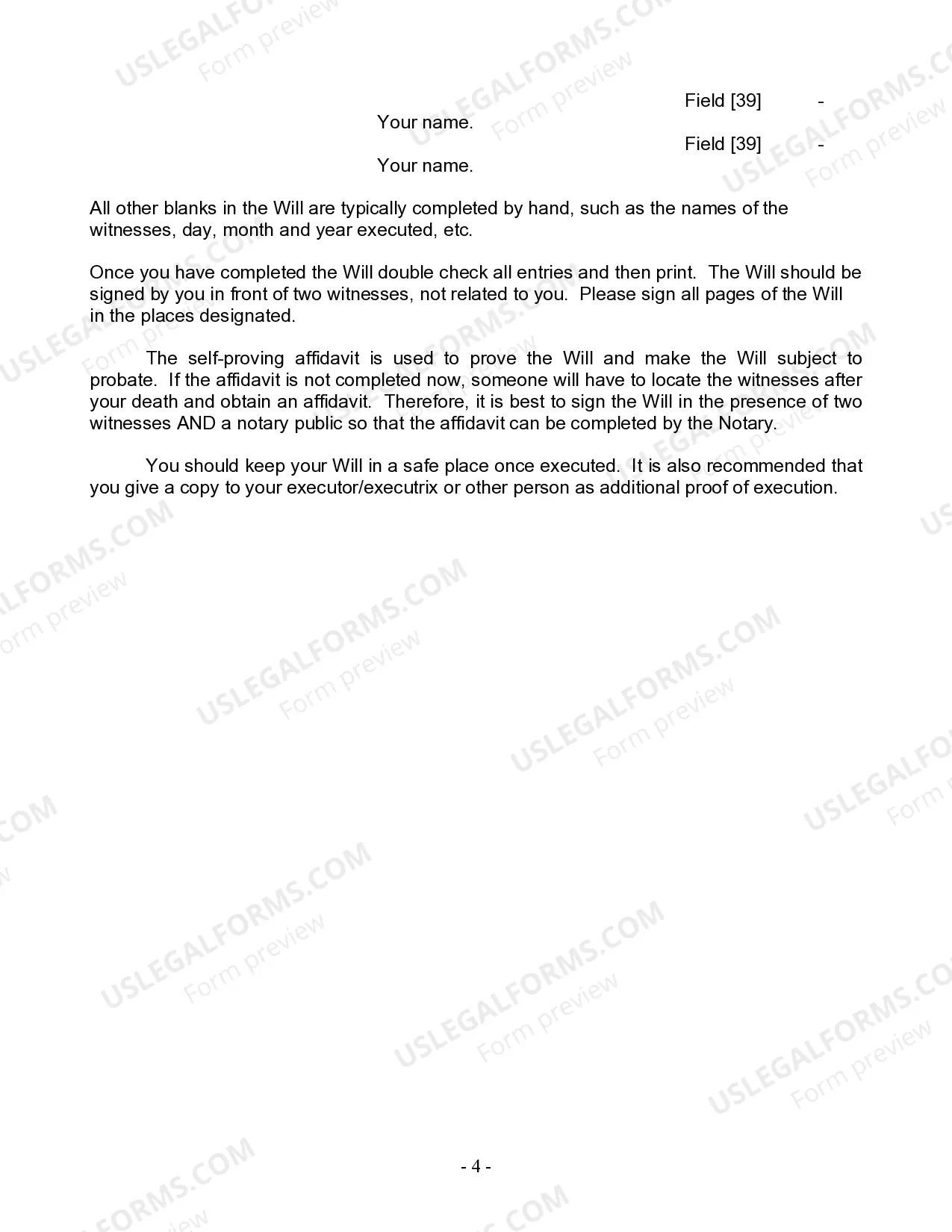 Preview Mutual Wills Package for Married Couple with Adult Children