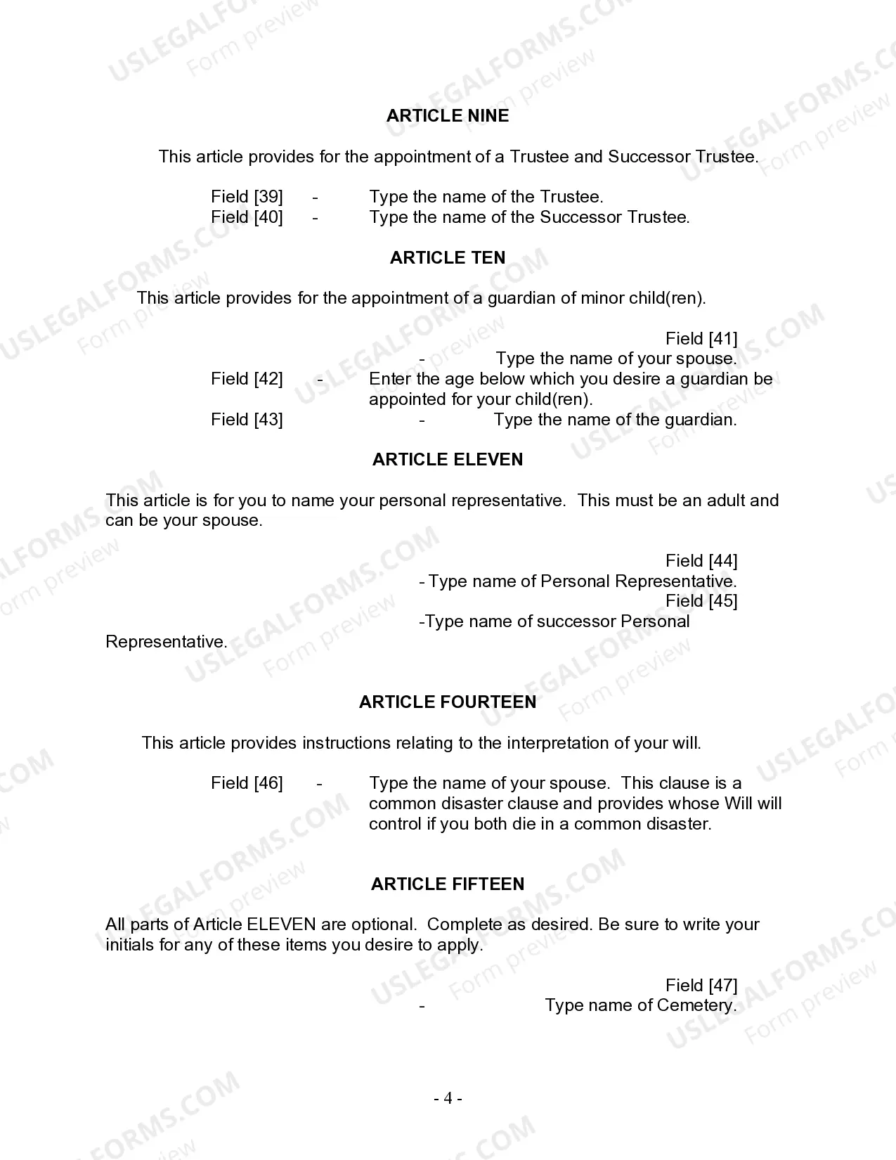 Preview Mutual Wills Package for Married Couple with Adult and Minor Children
