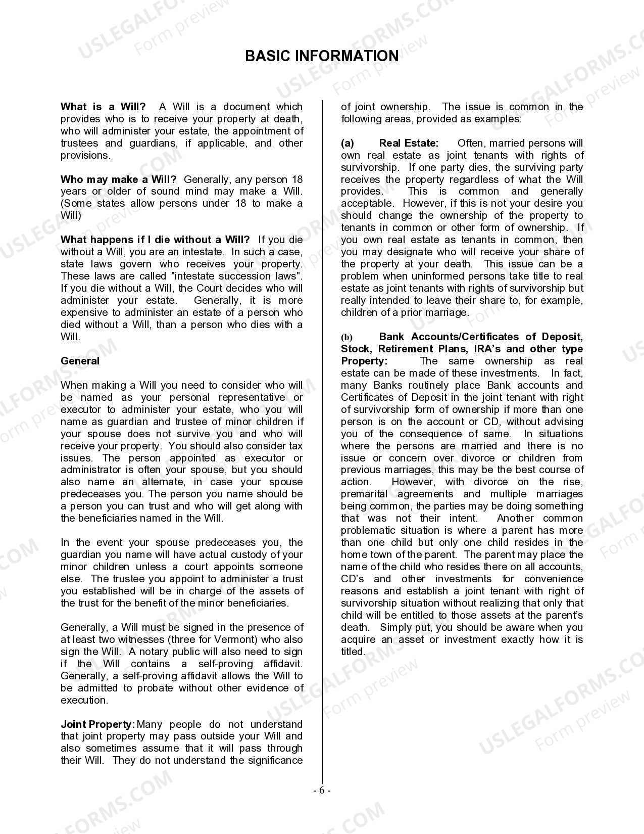 Alabama Legal Last Will and Testament Form for a Widow or Widower with