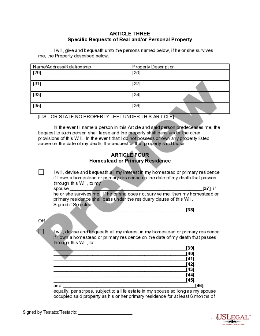 Preview Last Will and Testament for Divorced and Remarried Person with Mine, Yours and Ours Children
