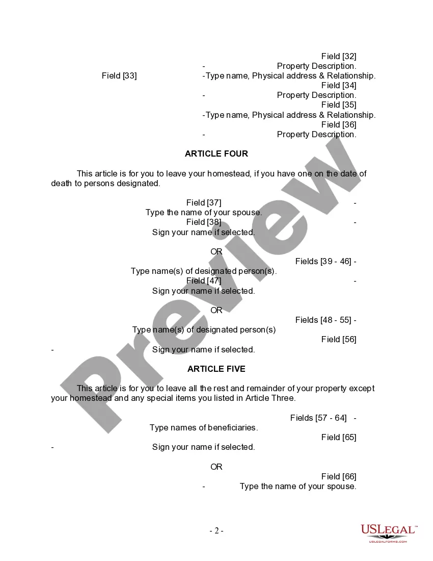 Preview Last Will and Testament for Divorced and Remarried Person with Mine, Yours and Ours Children