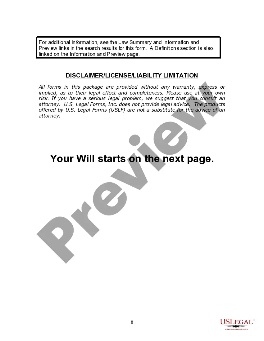 Preview Last Will and Testament for Divorced and Remarried Person with Mine, Yours and Ours Children