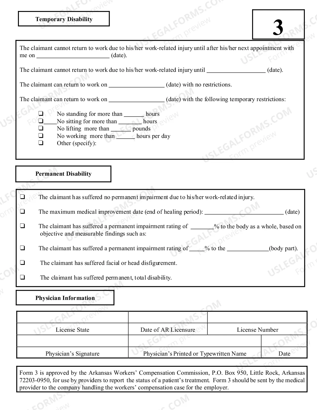 Preview Physician's Report
