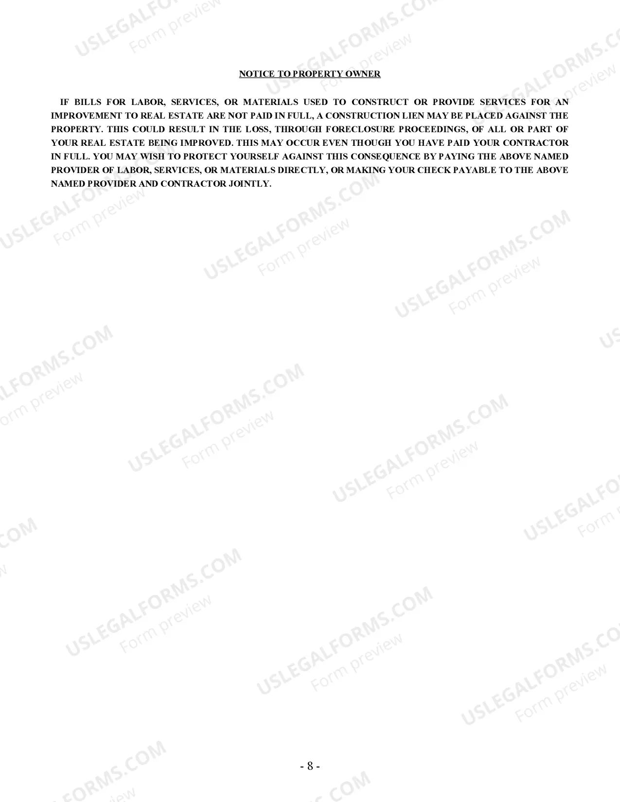 Preview HVAC Contract for Contractor