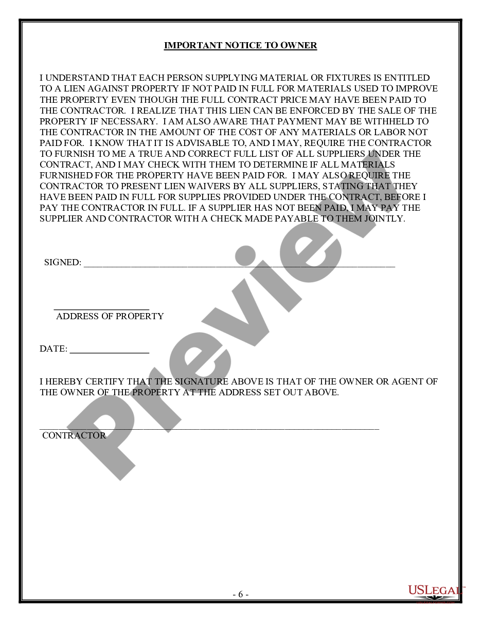 page 5 Residential Cleaning Contract for Contractor preview