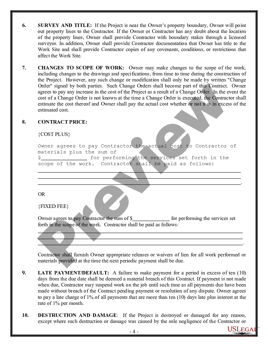 page 3 Framing Contract for Contractor preview