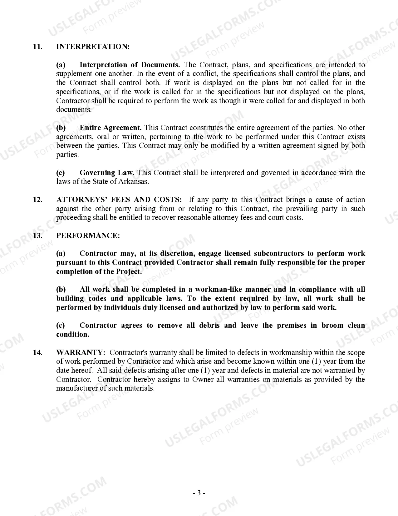 Preview Refrigeration Contract for Contractor