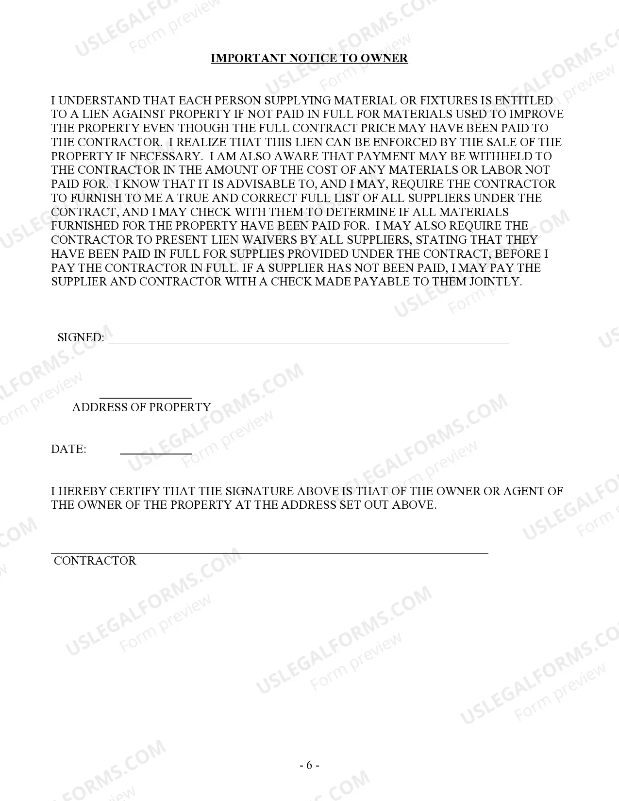 Preview Drainage Contract for Contractor