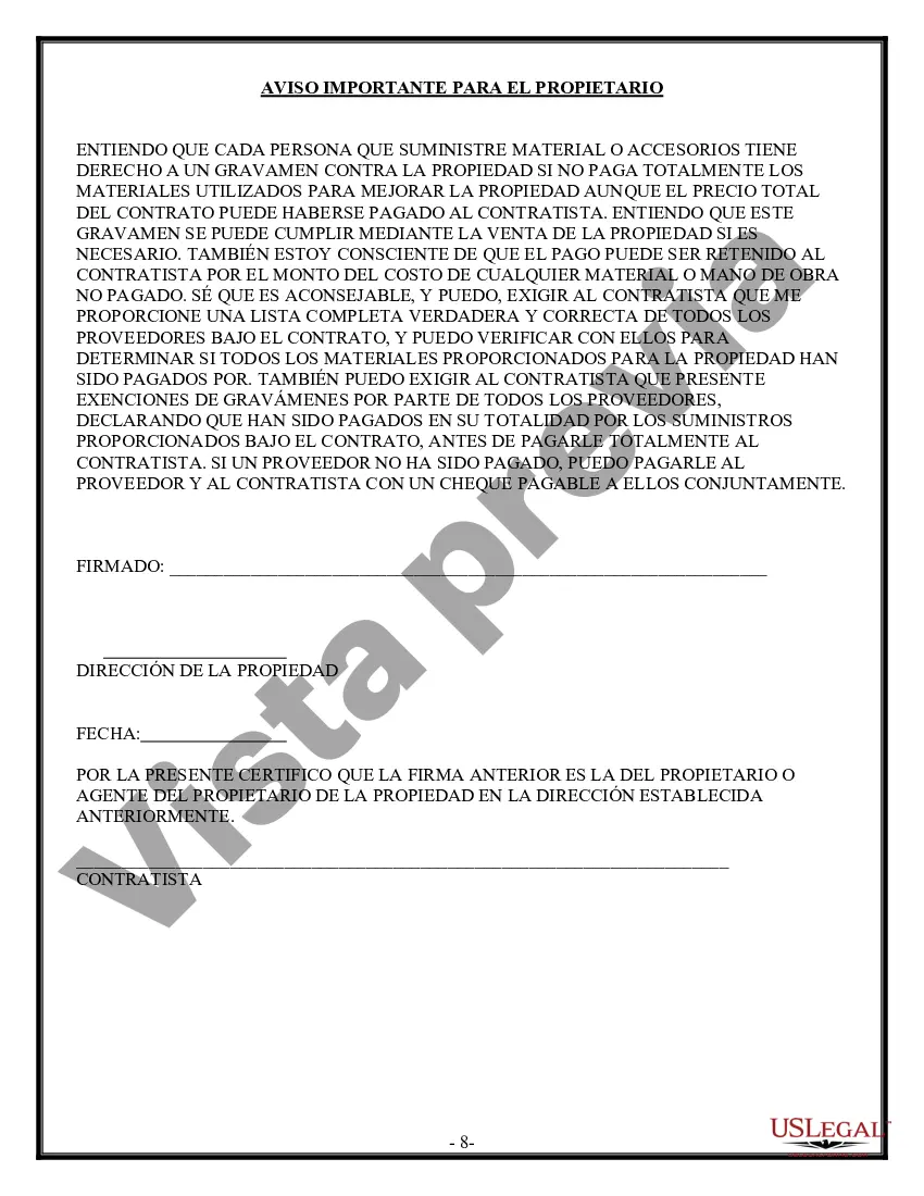Preview Contrato de plomería para contratista