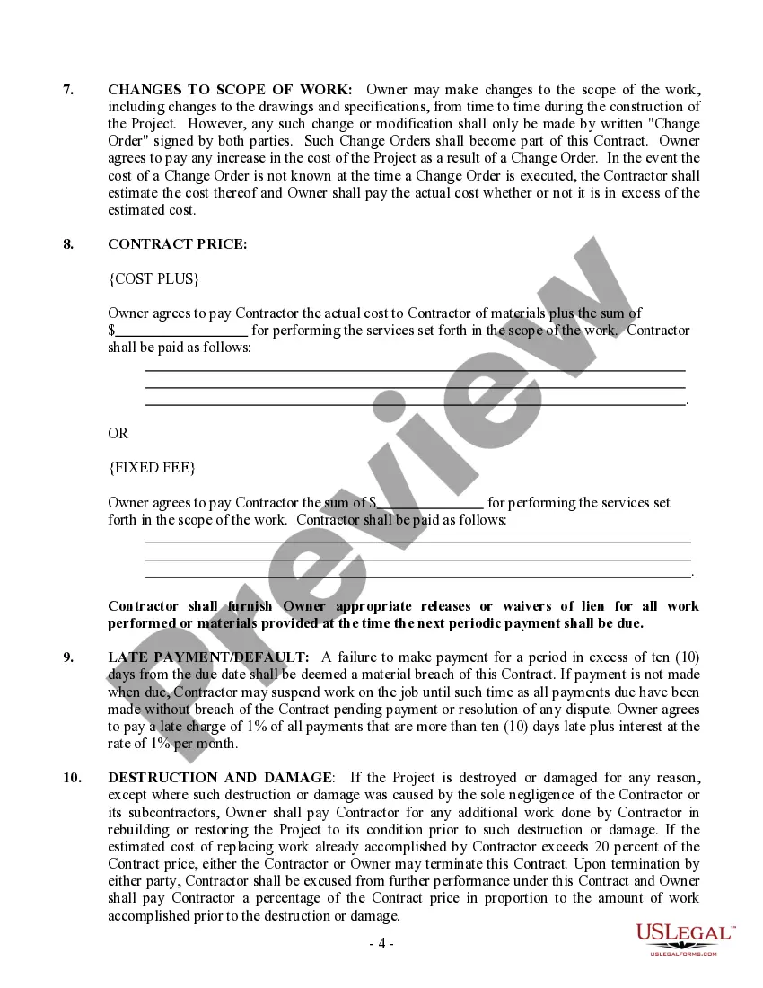 Preview Electrical Contract for Contractor
