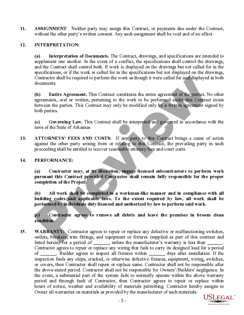 Preview Electrical Contract for Contractor