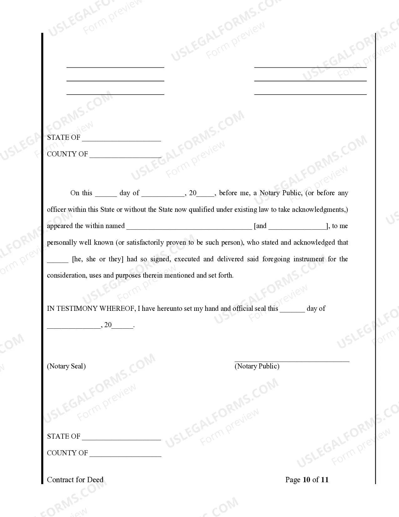 Preview Agreement or Contract for Deed for Sale and Purchase of Real Estate a/k/a Land or Executory Contract