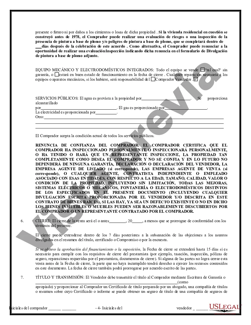 Preview Contrato de Compraventa de Bienes Inmuebles sin Corredor para Acuerdo de Venta de Casa Residencial