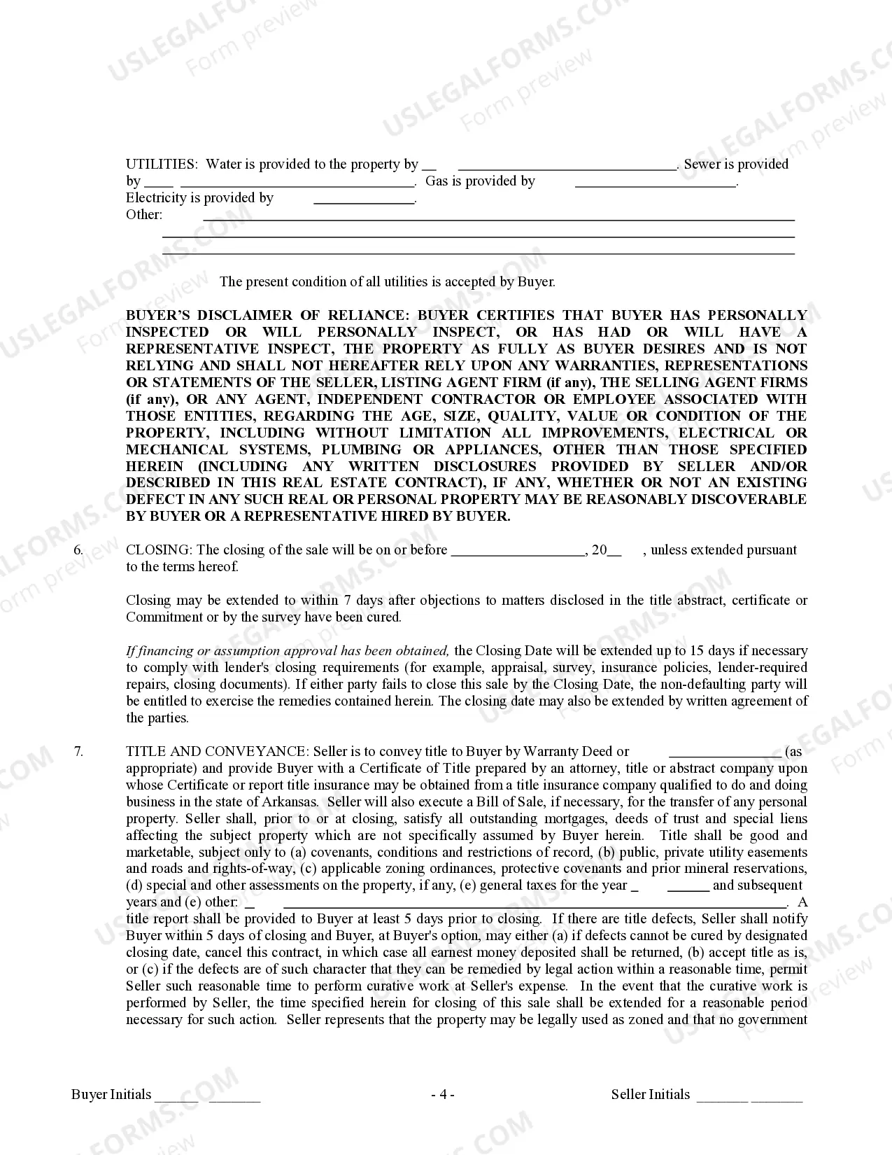 Preview Contract for Sale and Purchase of Real Estate with No Broker for Residential Home Sale Agreement